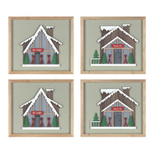 Load image into Gallery viewer, Framed Ski Lodge Wall Art (Set of 4)