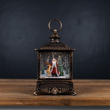 Load image into Gallery viewer, LED Snow Globe Lantern with Santa and Deer 11.25"H