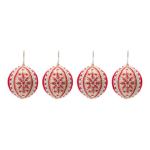 Load image into Gallery viewer, Embroidered Wool Ball Ornament (Set of 4)