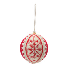 Load image into Gallery viewer, Embroidered Wool Ball Ornament (Set of 4)