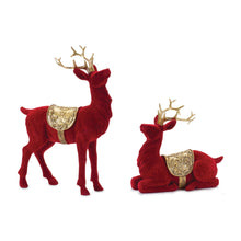 Load image into Gallery viewer, Flocked Deer Figurines (Set of 2)