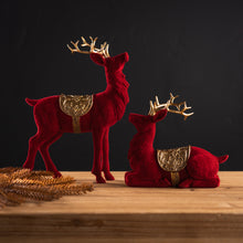 Load image into Gallery viewer, Flocked Deer Figurines (Set of 2)