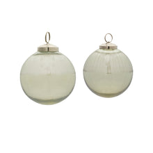 Load image into Gallery viewer, Ribbed Glass Ball Ornament (Set of 12)