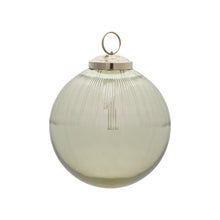 Load image into Gallery viewer, Ribbed Glass Ball Ornament (Set of 12)