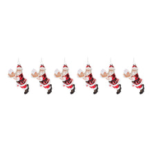 Load image into Gallery viewer, Glass Santa with Gingerbread Ornament (Set of 6)