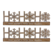 Load image into Gallery viewer, Ho Ho Ho Tabletop Sentiment Sign (Set of 2)