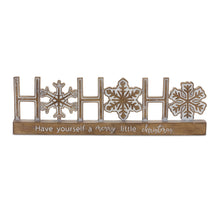 Load image into Gallery viewer, Ho Ho Ho Tabletop Sentiment Sign (Set of 2)