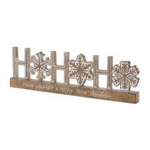 Load image into Gallery viewer, Ho Ho Ho Tabletop Sentiment Sign (Set of 2)