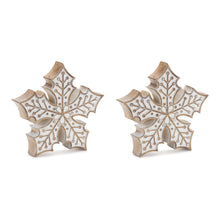 Load image into Gallery viewer, Tabletop Snowflake (Set of 2)
