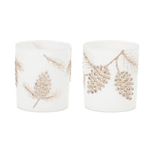 Load image into Gallery viewer, Glittered Pine Cone Candle Holder (Set of 6)