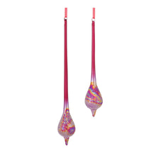 Load image into Gallery viewer, Irredescent Glass Drop Ornament (Set of 12)