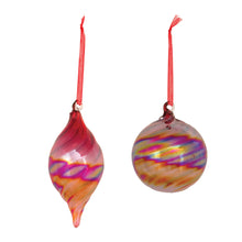 Load image into Gallery viewer, Irredescent Glass Ornament (Set of 12)
