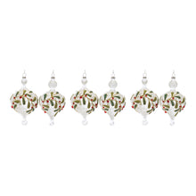 Load image into Gallery viewer, Beaded Glass Mistletoe Ornament (Set of 6)