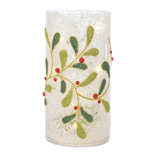 Load image into Gallery viewer, Beaded Glass Mistletoe Candle Holder (Set of 2)