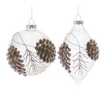 Load image into Gallery viewer, Beaded Glass Pinecone Ornament (Set of 6)