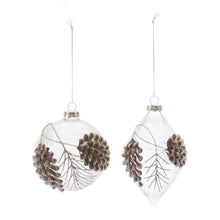 Load image into Gallery viewer, Beaded Glass Pinecone Ornament (Set of 6)