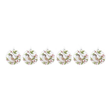 Load image into Gallery viewer, Glass Chickadee Bird Ball Ornament (Set of 6)