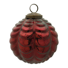 Load image into Gallery viewer, Scalloped Glass Ball Ornament (Set of 12)