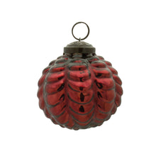 Load image into Gallery viewer, Scalloped Glass Ball Ornament (Set of 12)