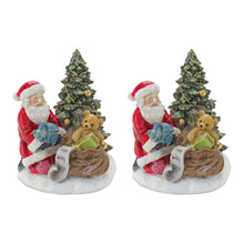 Load image into Gallery viewer, Santa and Christmas Tree Figurine (Set of 2)