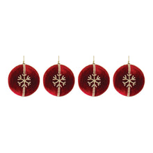Load image into Gallery viewer, Jeweled Snowflake Ball Ornament (Set of 4)