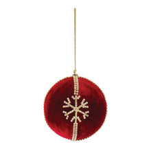Load image into Gallery viewer, Jeweled Snowflake Ball Ornament (Set of 4)