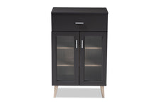 Load image into Gallery viewer, Baxton Studio Jonas Modern and Contemporary Dark Grey and Oak Brown Finished Kitchen Cabinet