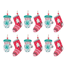 Load image into Gallery viewer, Wood Mitten and Stocking Ornaments (Set of 12)