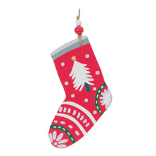 Load image into Gallery viewer, Wood Mitten and Stocking Ornaments (Set of 12)