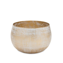 Load image into Gallery viewer, White Washed Metal Planter (Set of 2)