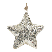 Load image into Gallery viewer, Mosaic Metal Star Ornament (Set of 4)