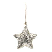 Load image into Gallery viewer, Mosaic Metal Star Ornament (Set of 4)