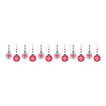 Load image into Gallery viewer, Wood Beaded Snowflake Ornament (Set of 12)