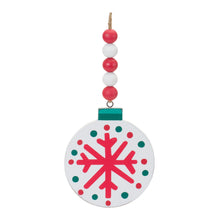 Load image into Gallery viewer, Wood Beaded Snowflake Ornament (Set of 12)