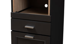 Load image into Gallery viewer, Baxton Studio Fabian Modern and Contemporary Dark Grey and Oak Brown Finished Kitchen Cabinet with Roll-Out Compartment