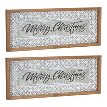Load image into Gallery viewer, Ornate Metal Merry Christmas Sign 19.75"L