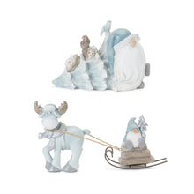 Load image into Gallery viewer, Gnome with Woodland Animals Figurine (Set of 2)