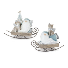 Load image into Gallery viewer, Gnome on Sled Figurine (Set of 2)