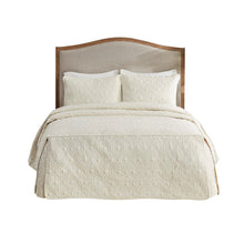 Load image into Gallery viewer, Madison Park Quebec 100% Polyester Fitted Bedspread - Queen - Cream MP13-6476 By Olliix