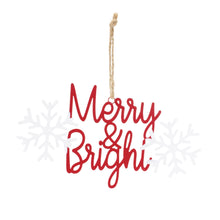 Load image into Gallery viewer, Metal Holiday Sentiment Ornament (Set of 12)