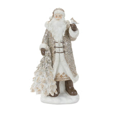 Load image into Gallery viewer, Santa Figurine with Deer and Pine Tree Accents (Set of 2)