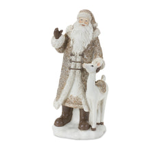 Load image into Gallery viewer, Santa Figurine with Deer and Pine Tree Accents (Set of 2)