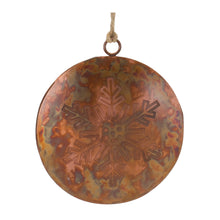 Load image into Gallery viewer, Distressed Metal Snowflake Disc Ornament (Set of 6)