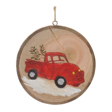 Load image into Gallery viewer, Wood Farm Tree Disc Ornament (Set of 12)