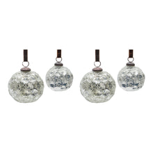 Load image into Gallery viewer, Mercury Glass Ball Ornament (Set of 4)
