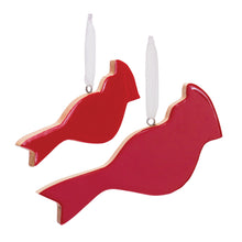 Load image into Gallery viewer, Glass Cardinal Bird Ornament (Set of 6)