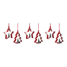 Load image into Gallery viewer, Star and Pine Tree Cookie Cutter Ornament (Set of 6)