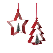Load image into Gallery viewer, Star and Pine Tree Cookie Cutter Ornament (Set of 6)