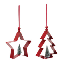 Load image into Gallery viewer, Star and Pine Tree Cookie Cutter Ornament (Set of 6)