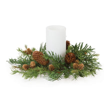 Load image into Gallery viewer, Pine Cone Candle Ring (Set of 2)